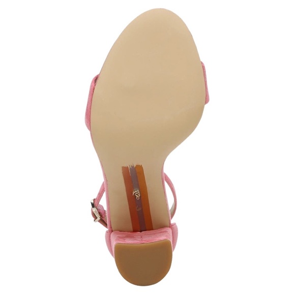 NWOB $130 Sam Edelman Yaro Suede Sandal Red/Orange - Picture 8 of 9